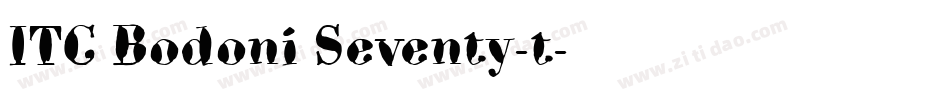 ITC Bodoni Seventy-t字体转换